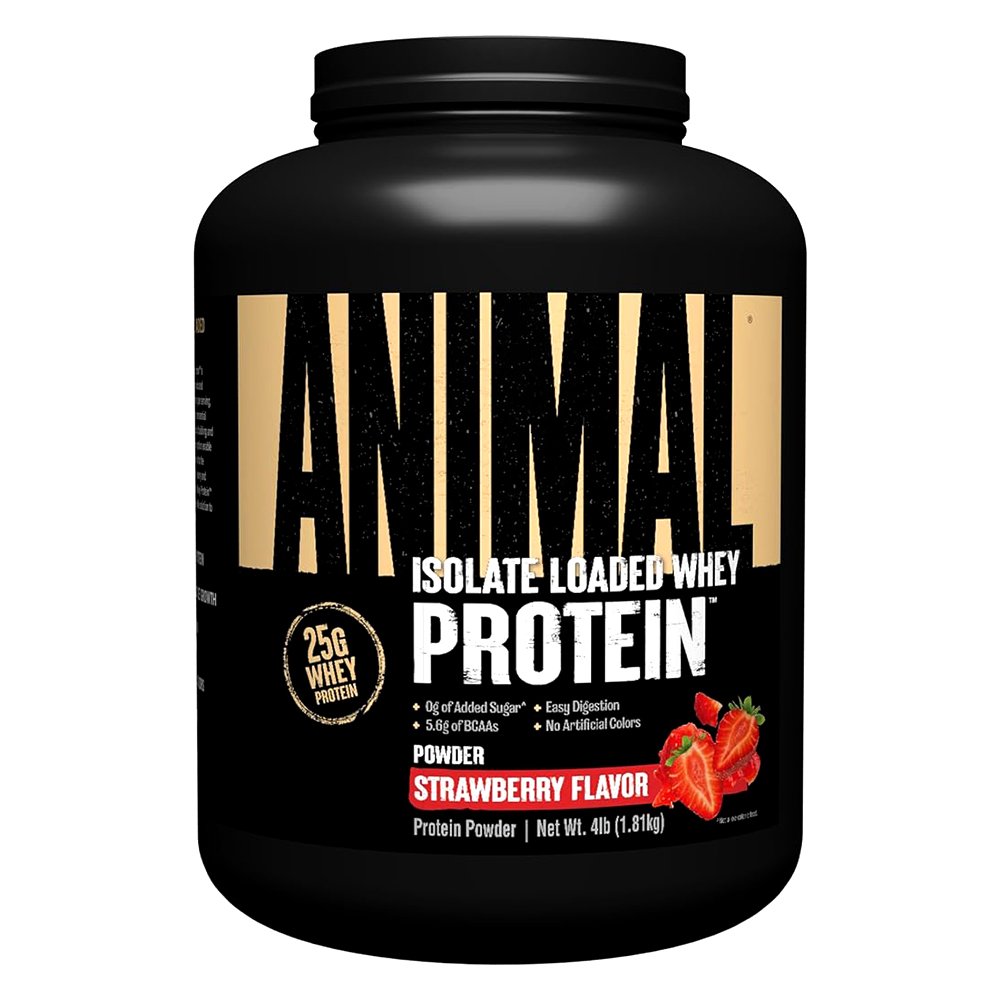 Universal Nutrition Animal Whey Isolate Loaded, Strawberry, 4 LB