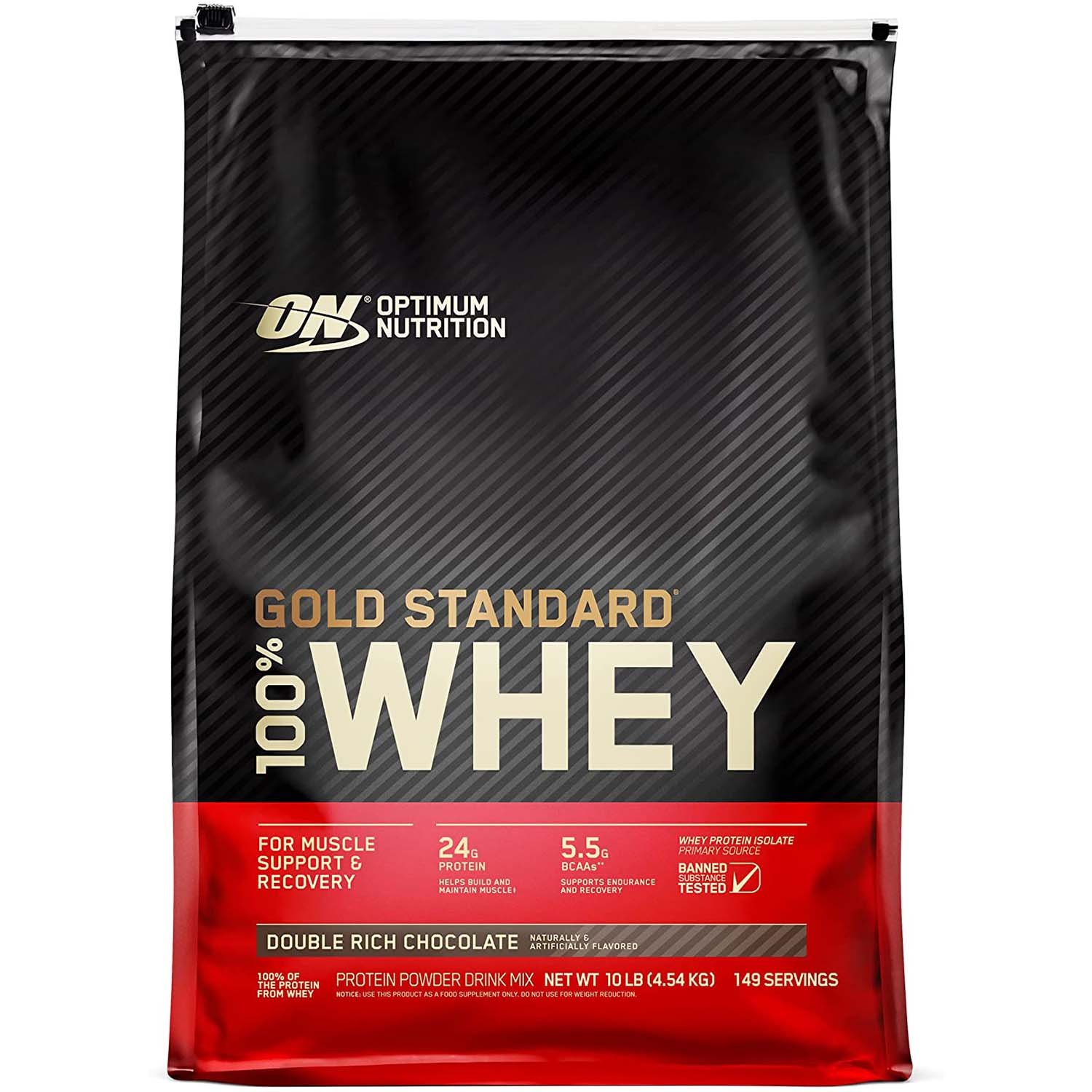 optimum nutrition gold 10lb double rich chocolate