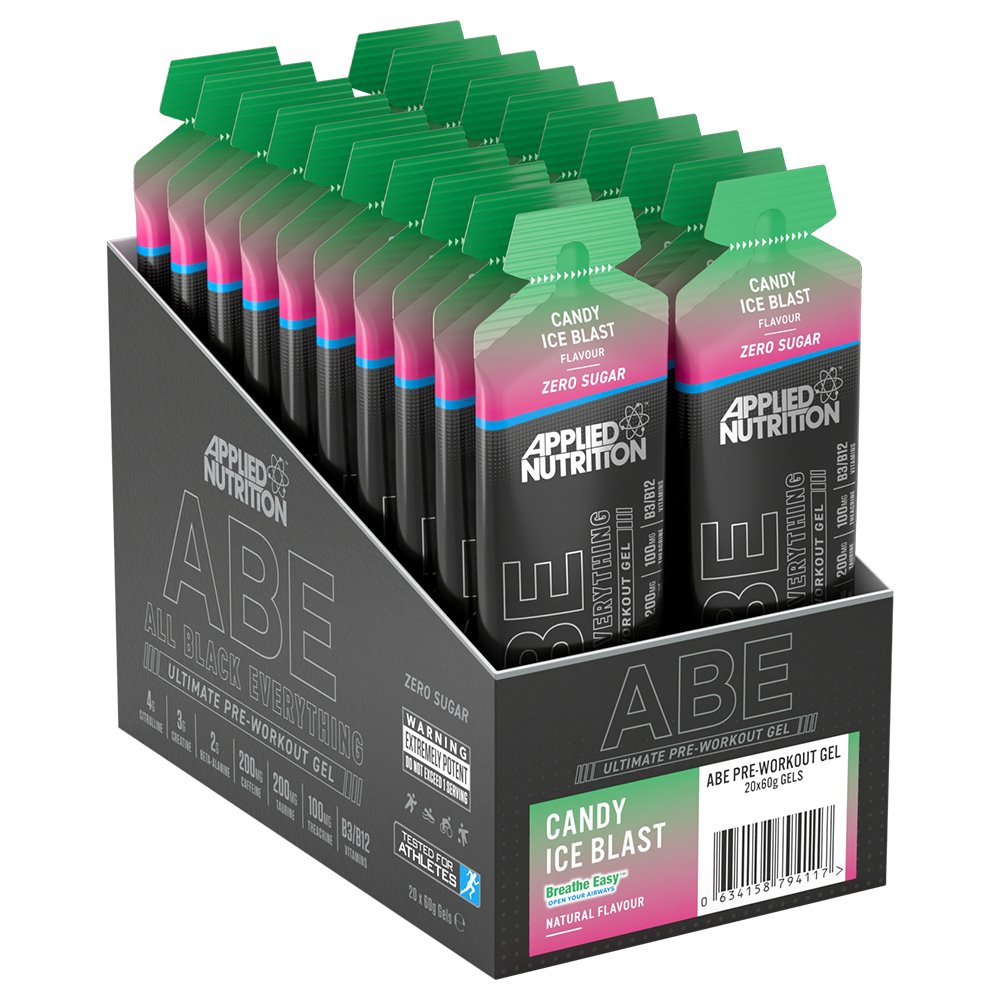 Applied Nutrition ABE Ultimate Pre Workout Gel, Candy Ice Blast, Box of 20 Pieces
