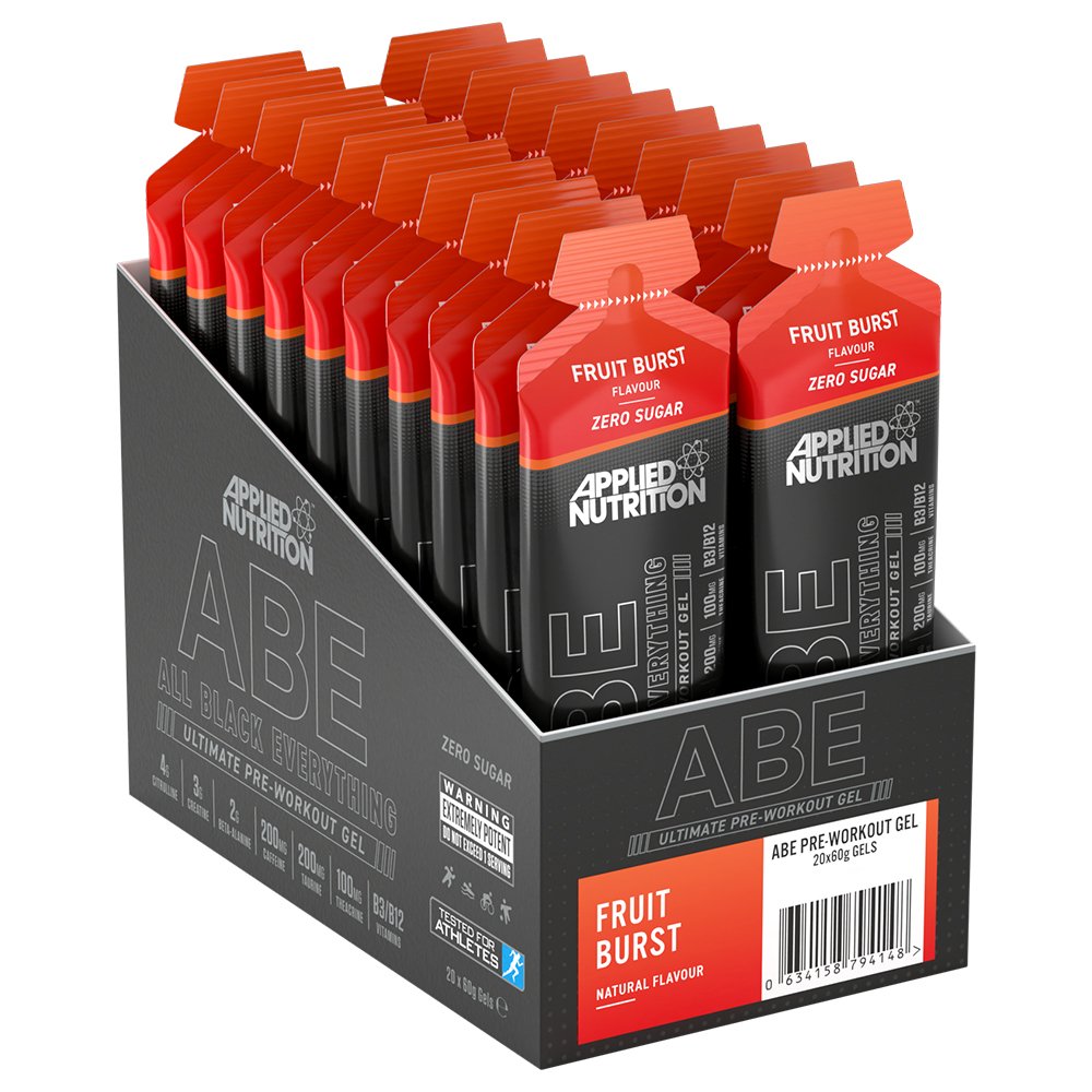 Applied Nutrition ABE Ultimate Pre Workout Gel, Fruit Burst, Box of 20 Pieces