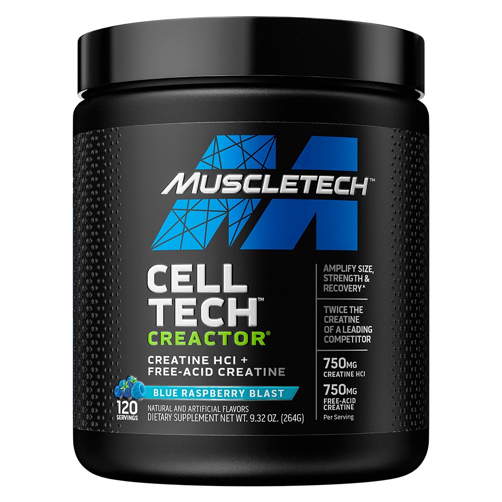 MuscleTech Creatine Cell Tech Creactor, Blue Raspberry Blast, 120