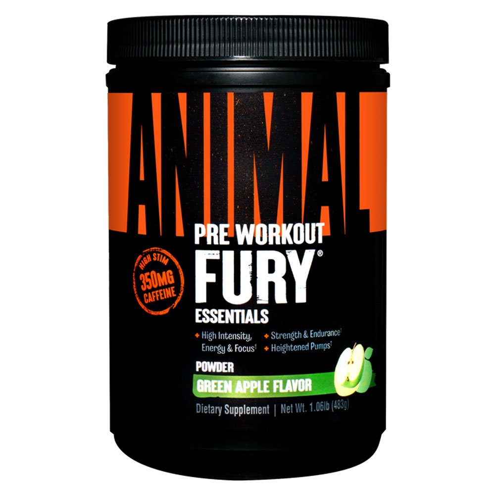 Universal Nutrition Animal Fury, Green Apple, 30
